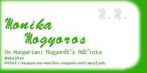 monika mogyoros business card